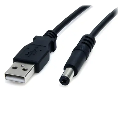 StarTech napájecí kabel USB na Barrel Type M černá / Napájecí kabel / 5 mm / 0,9 m