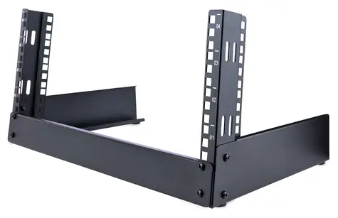 StarTech 4U otevřený stojanový rack / Rack / Volně stojící / 500 mm / nosnost 30 kg / černá