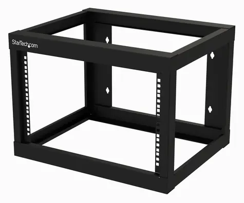 StarTech Nástěnný rack s otevřeným rámem 6U / Nástěnný rack / nosnost 80 kg / hloubka 457 mm
