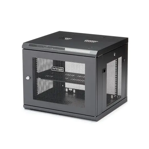 StarTech 9U Nástěnný rozvaděč černá / Nástěnný rack / 19