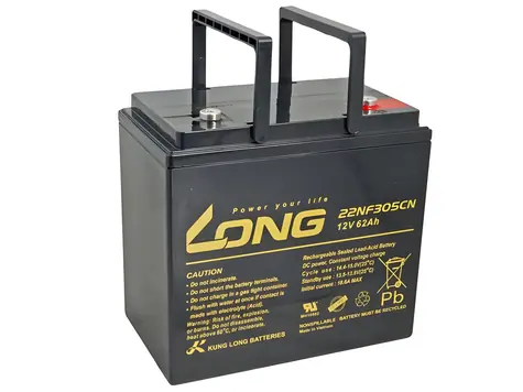 Long 22NF305CN / Olověný akumulátor / 12V / 62Ah / DeepCycle / konektor M6