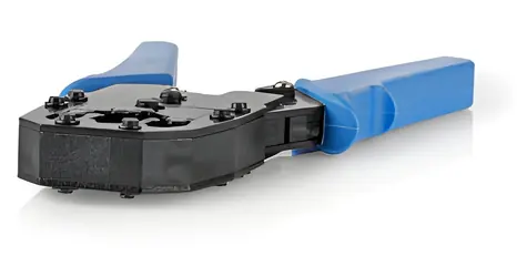 Nedis Krimpovací kleště CAT5-CAT6a modrá / Krimpovací kleště / RJ10, RJ11, RJ45 / ABS, ocel