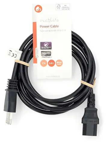 Nedis Napájecí kabel IEC-320-C13 Itálie zástrčka černá / Napájecí kabel / Přímý konektor / 2 m