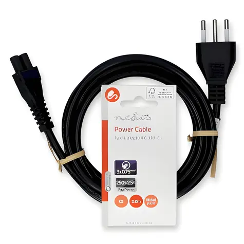 Nedis Napájecí kabel IEC-320-C5 Itálie zástrčka černá / Napájecí kabel / Přímý konektor / 2 m