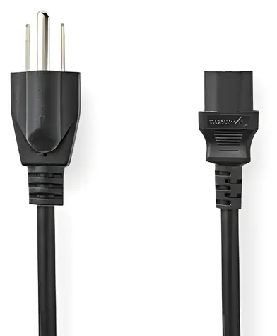 Nedis Napájecí kabel US – IEC-320-C13 černá / Napájecí kabel / 2 m / US zástrčka
