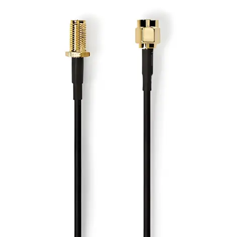 Nedis Anténní kabel RP-SMA černá / Anténní kabel / RP-SMA - RP-SMA / 50 Ohm / 2 m