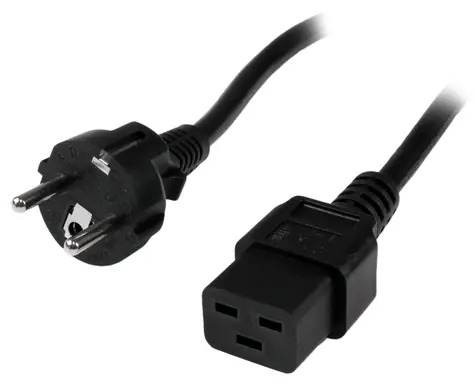 StarTech napájecí kabel Schuko - C19 2m černá / Napájecí kabel / CEE7/7 - C19 / 16 A
