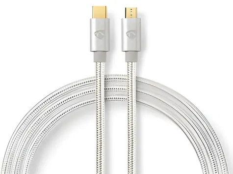 Nedis USB-C - Micro-B USB 2.0 opletený / USB kabel / 480 Mbps / pozlacené konektory / 2 m