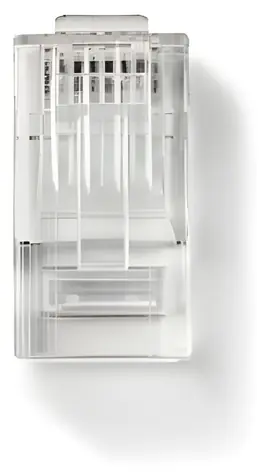 Nedis Konektor RJ45 Cat6 UTP transparentní / Konektor / Přímý / Pozlacené kontakty / 10 ks