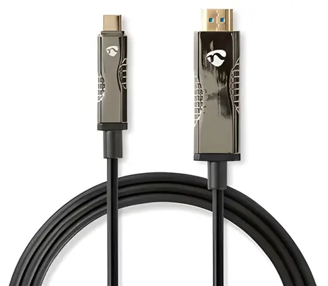 Nedis USB-C - HDMI AOC 50 m černá / Kabel HDMI / Aktivní optický / 18 Gbps
