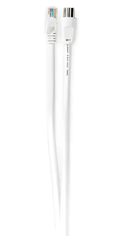Nedis Kombinovaný kabel koax a CAT6 bílá / Kombinovaný kabel / RG58 / 75 Ohm / 10 m / dvojité stínění / role