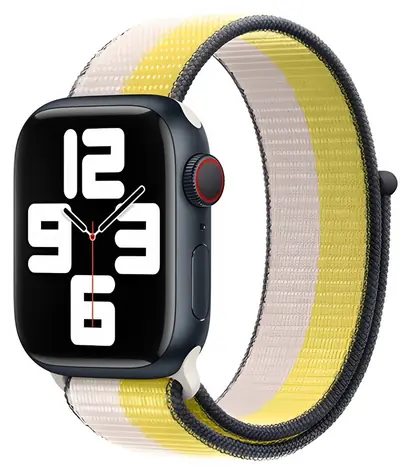 Devia Nylon Braided Two-Tone Loop Oat Milk / Řemínek pro Apple Watch / 40/41/42 mm
