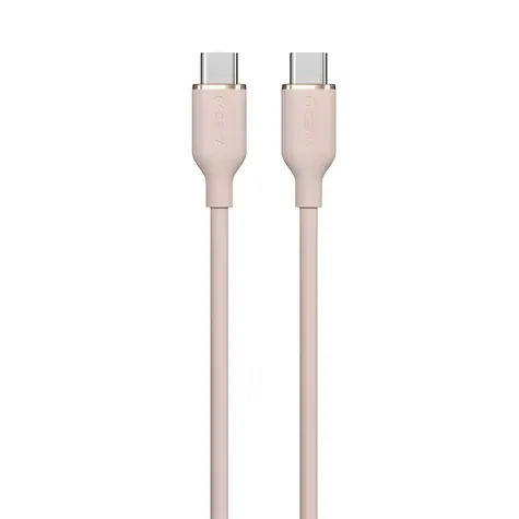 Devia Jelly Series silikonový kabel růžová / Kabel USB-C - USB-C / 1,2 m