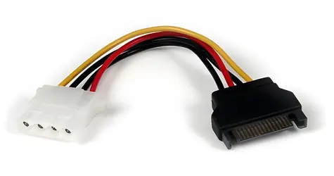 StarTech SATA - Molex napájecí adaptér černá / Adaptér / SATA 15-pin - Molex 4-pin