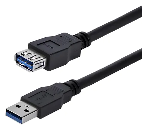 StarTech černá / Prodlužovací kabel USB / USB-A - USB-A / 5 Gbit/s / 1 m