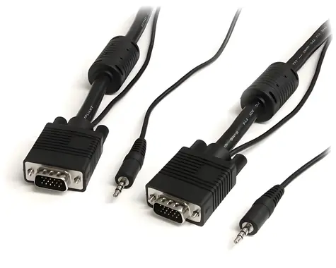 StarTech VGA kabel s audiem černá / Propojovací kabel / VGA - VGA / 3,5mm jack / 5 m