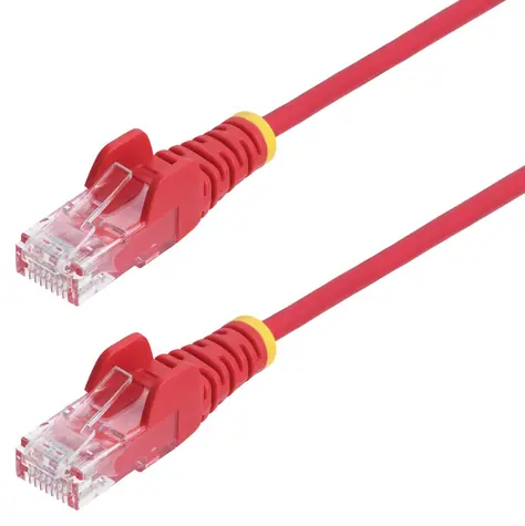 StarTech UTP CAT6 0,25m slim snagless červená / Patch kabel / RJ45-RJ45