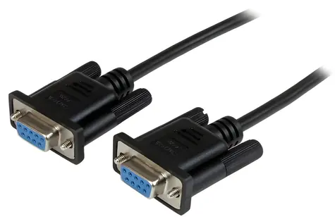 StarTech sériový null modem kabel DB9 černá 1 m / Sériový kabel / Null modem / DB9-DB9