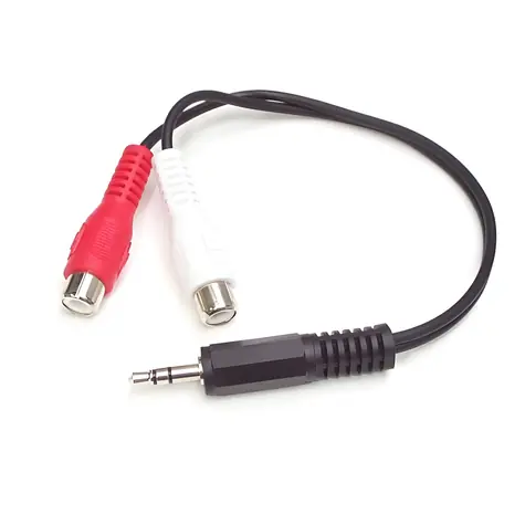StarTech Jack 3,5 mm - 2x RCA černá / Audio kabel / 0,15 m