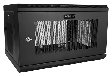 StarTech Nástěnný rozvaděč 6U černý / Nástěnný rozvaděč / 19
