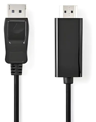 Nedis DisplayPort - HDMI černá / Adaptérový kabel / 4K 30Hz / 3 m / poniklované konektory