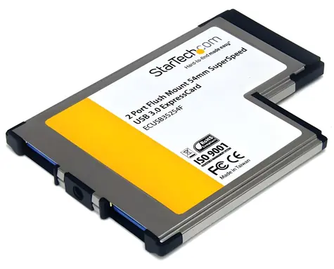 StarTech ExpressCard adaptér USB 3.0 černá / Adaptér / 2x USB 3.2 Gen 1 Type-A