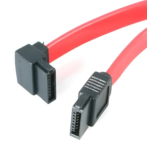 StarTech SATA červený / Kabel / SATA 7-pin - SATA 7-pin / úhlový / 30 cm