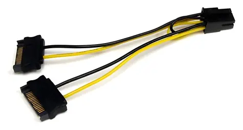 StarTech napájecí kabel SATA na PCIe 6-pin černá / Napájecí kabel / 0,15 m