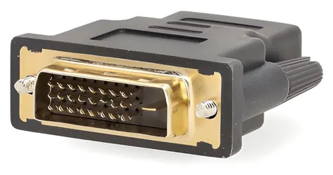 Nedis adaptér DVI-D 24+1 (M) - HDMI (F) antracitová / Adaptér / Pozlacené kontakty / Přímý