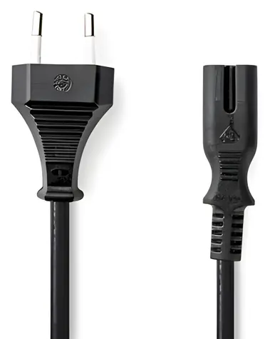 Nedis Napájecí kabel Euro - IEC-320-C7 černá / Napájecí kabel / 2 m / Plochý / PVC