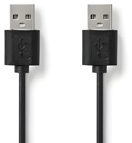 Nedis USB 2.0 kabel černá (CCGL60001BK20) / Kabel USB / USB-A - USB-A / 480 Mbps / 2 m