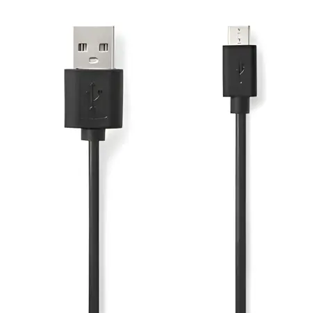 Nedis USB 2.0 kabel černá (CCGL60501BK10) / Kabel USB / USB-A - Micro-B / 480 Mbps / 1 m