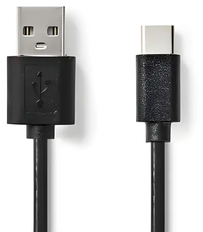 Nedis USB-A - USB-C nabíjecí kabel černá / Kabel / USB 2.0 / 480 Mbps / 2 m