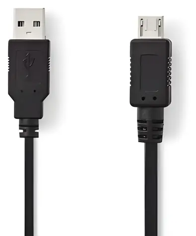 Nedis USB 2.0 kabel černá / Kabel USB / USB-A - Micro-A / 480 Mbps / 2 m