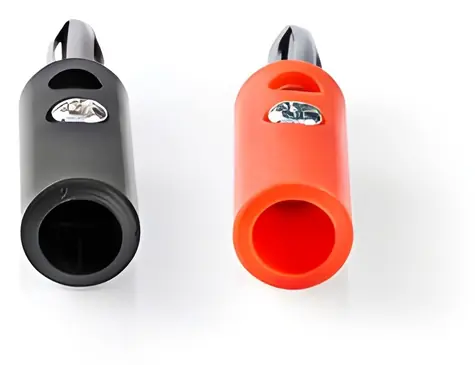 Nedis Banánkový konektor přímý černá/červená / Audio konektor / Zástrčka / Poniklovaný / Šroubovací / 4,5 mm / 4 ks