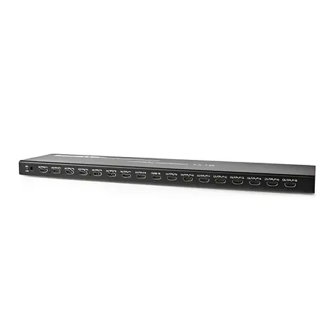 Nedis HDMI rozbočovač 1:16 antracit / Rozbočovač / 16x HDMI výstup / 4K 60Hz / 18 Gbps / Kov