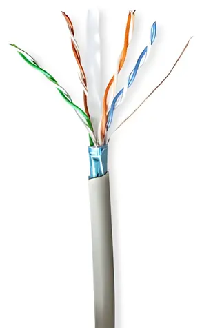 Nedis Síťový kabel CAT6 šedá / Síťový kabel / F/UTP / CCA / 100 m / Box