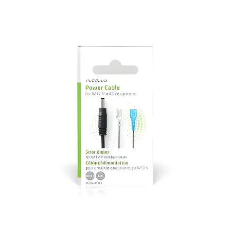 Nedis Napájecí kabel pro fotopasti černá / Napájecí kabel / DC zásuvka F1 / 2 m / Měď