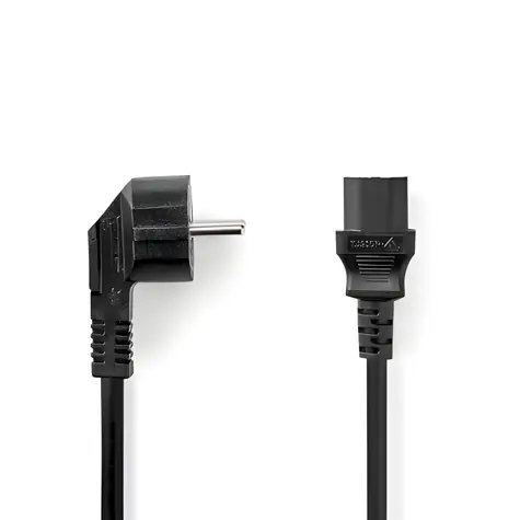 Nedis Napájecí kabel černá / Napájecí kabel / Typ F - IEC-320-C13 / 10 m / Poniklované konektory