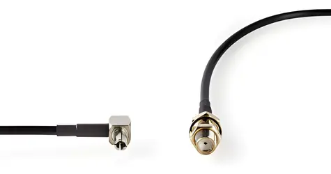 Nedis Anténní kabel SMA - TS9 černá / Anténní kabel / SMA zásuvka - TS9 zástrčka / pozlacené / 50 Ohm / 0,2 m