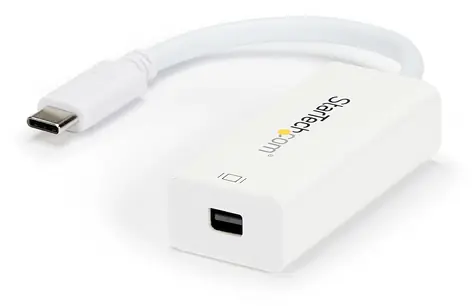 StarTech USB-C - Mini DisplayPort adaptér bílá / Adaptér / 4K UHD / Zvuk 7.1 / Plast