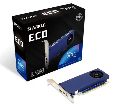 SPARKLE Intel Arc A310 ECO 4G / Grafická karta / 1000 MHz / 4GB GDDR6 / 64-bit / 1x HDMI + 2x mDP / 350W
