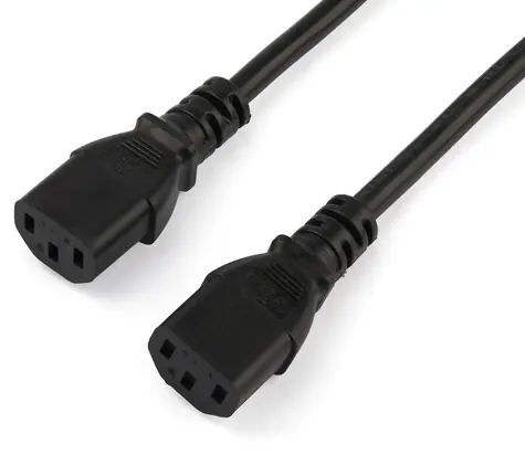 StarTech napájecí kabel Schuko-2x IEC C13 černý / Napájecí kabel / 2 m / CEE7/7 - 2x C13 / 250 V / 10 A