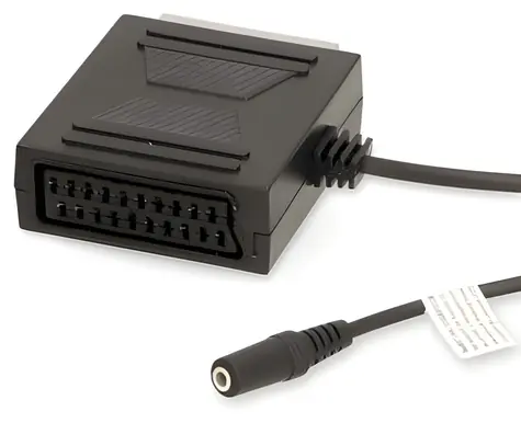 Nedis SCART - Jack 3,5 mm adaptérový kabel černý / Kabel / SCART - Jack 3,5 mm / 0,2 m / 480p