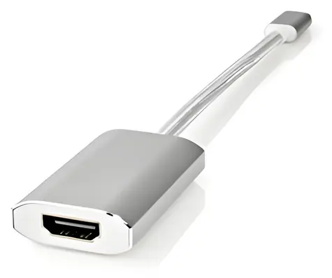 Nedis USB-C na HDMI adaptér stříbrný / Adaptér / USB 3.2 Gen 1 / 4K@60Hz / Power Delivery