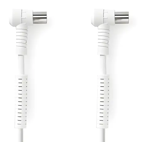 Nedis Koaxiální kabel IEC zástrčka - IEC zásuvka bílý / Kabel / 75 Ohm / 120 dB / 4x stíněný / 10 m