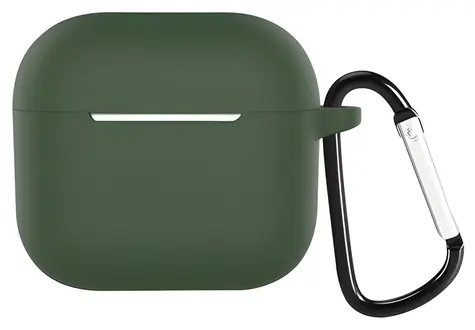 Devia Silicone Suit Case tmavě zelená / Pouzdro / Apple AirPods 3 / Silikonové