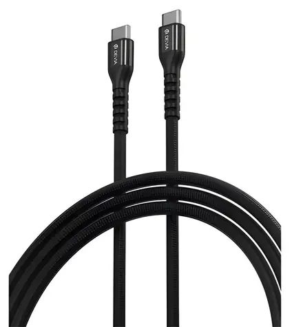Devia kabel Gracious Woven USB-C - USB-C černá / Kabel / Opletený / 1,5 m