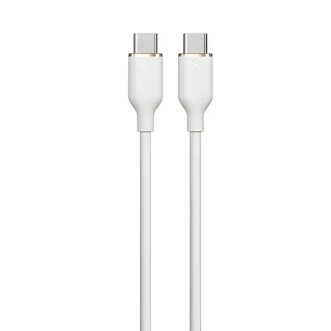 Devia Jelly Series bílá / Nabíjecí kabel / USB-C - USB-C / 1,2 m / silikonový
