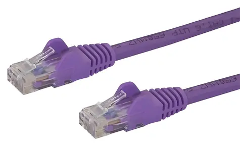 StarTech UTP CAT6 0,5m snagless fialový / Patch kabel / RJ45-RJ45 / PoE